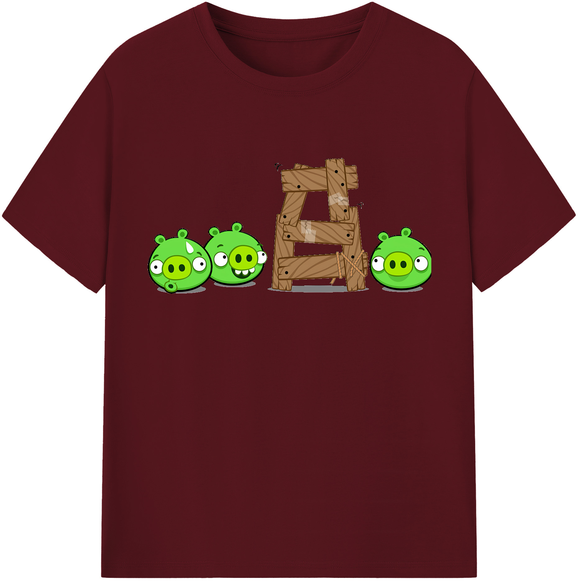 （画像用） Angry Birds アングリーバード 綿100％半袖Tシャツ（フロントプリント）
